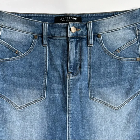 LIVERPOOL‎ Los Angeles Stretch Denim Mini Skirt in Nashville Size 27 / 4 - Picture 6 of 7